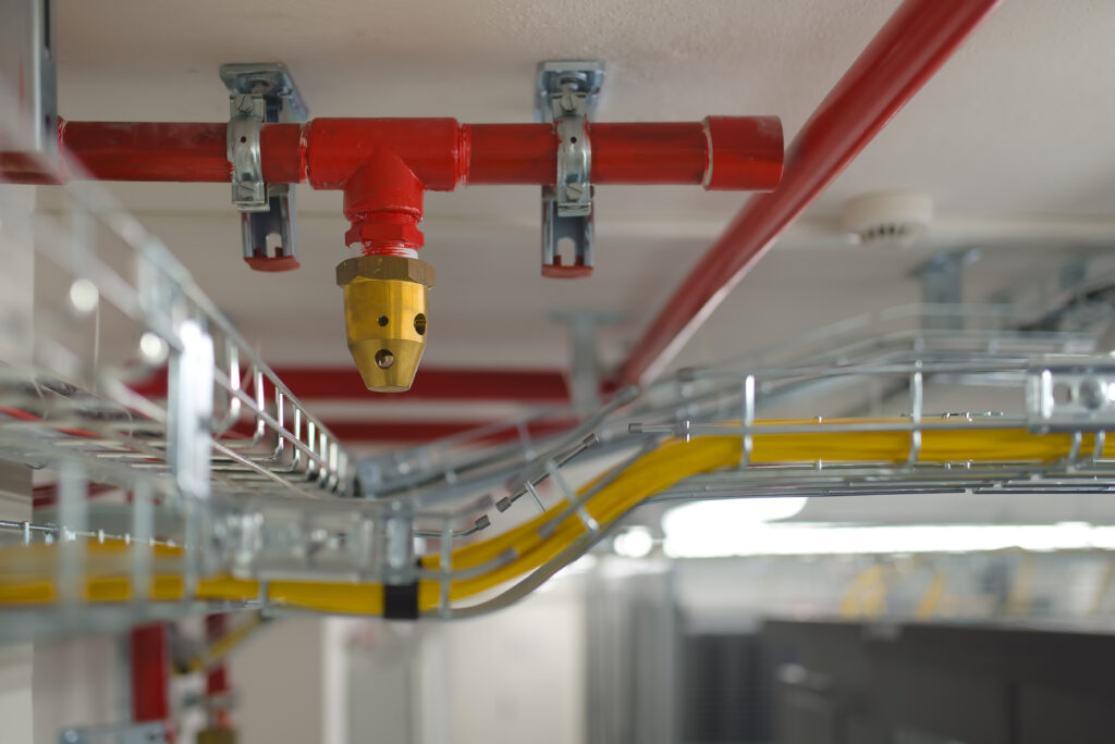 Clean agent fire suppression system used in data centers, backup
